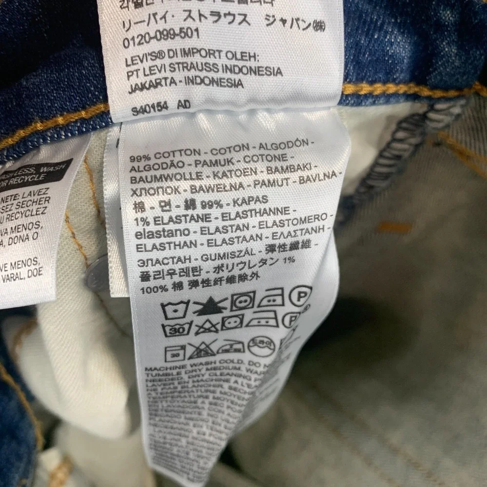 Vintage Levis 531 Jeans Mens 30x30 Blue Loose Engineered Whiskers Honeycomb